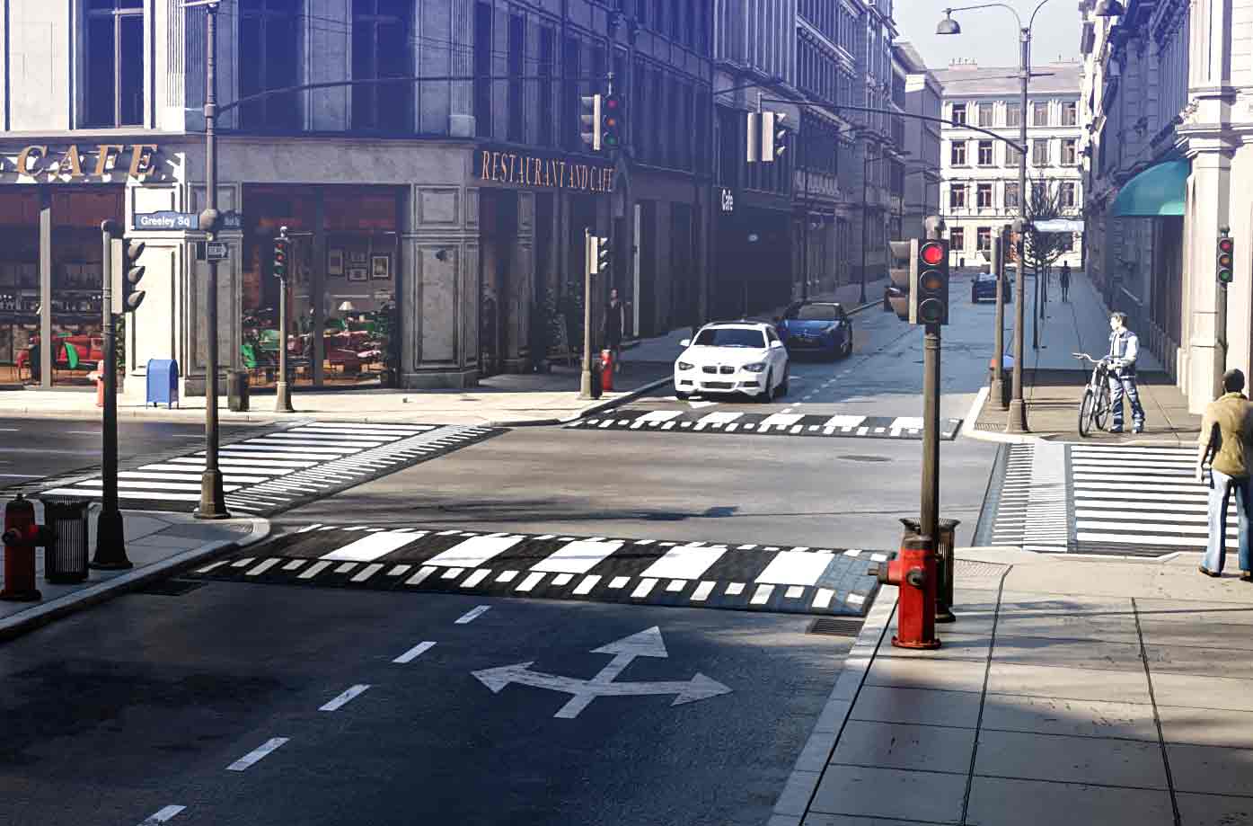 Modular speed ramp - pedestrian crossing